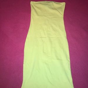 Yellow tube dress